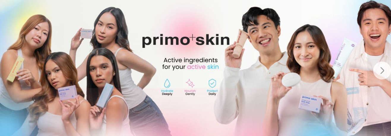 Primo+Skin active ingredients for your active skin